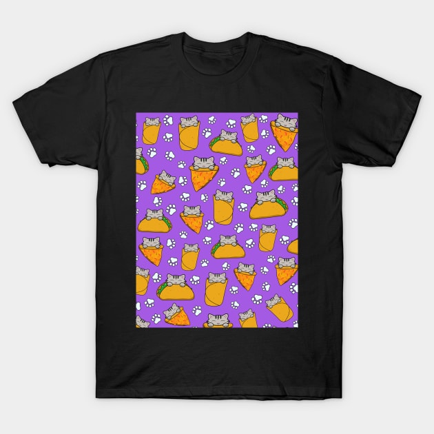 Cute food pattern T-Shirt by Purrfect